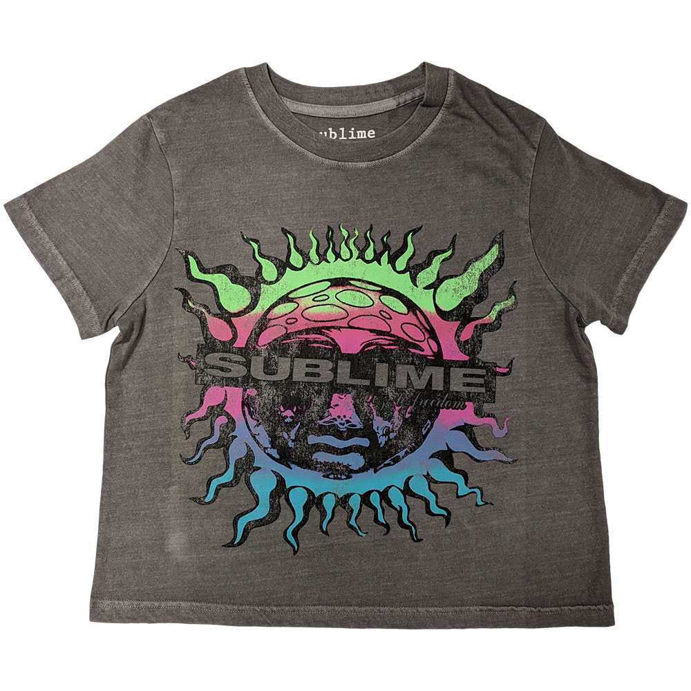 Sublime - Gradient Sun Crop top - Grijs